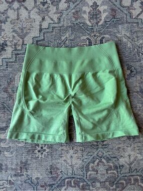 Women’s High-Rise Green Athletic Shorts - Oner Active Dupes